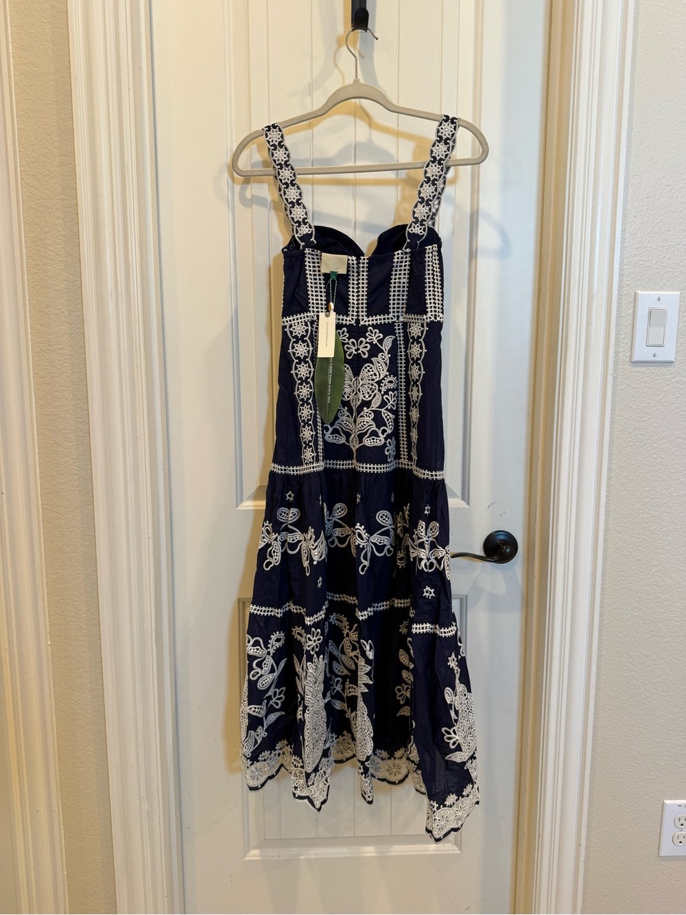 Farm Rio Richelieu Embroidered Midi Dress - Picture 6 of 8